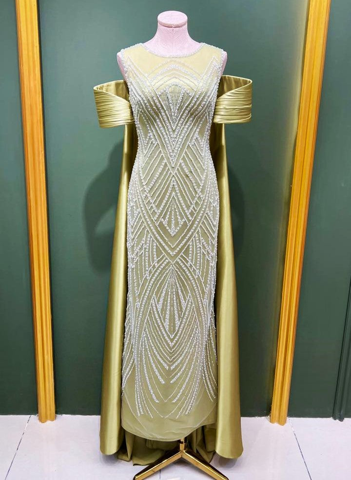 Elegant Beaded Dress For Women